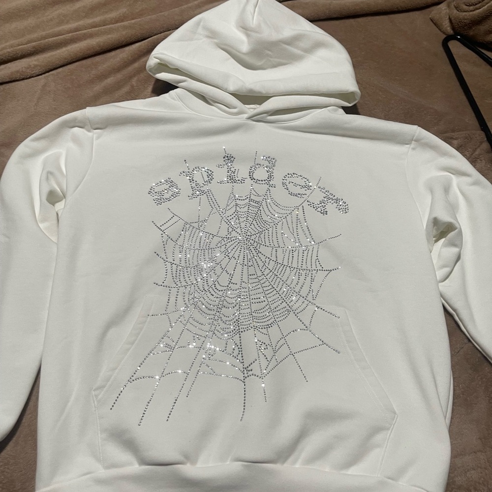 Sp5der OG Rhinestone Logo Hoodie